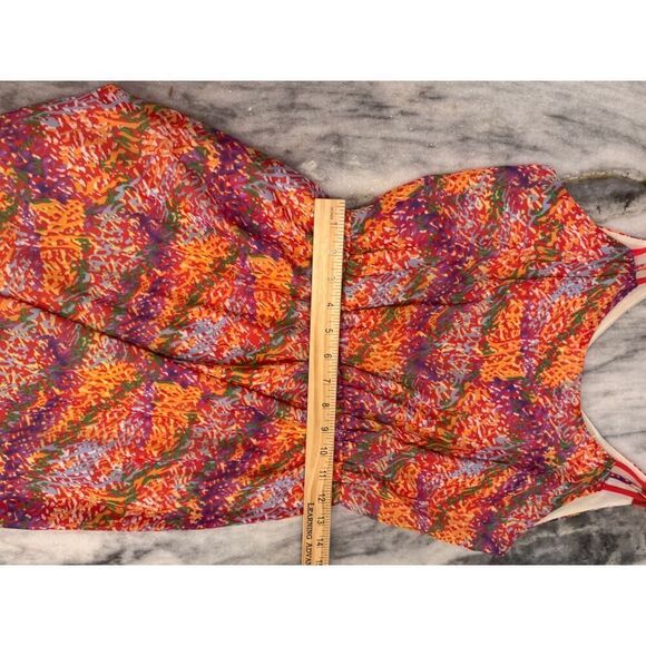 ShopMamie Colorful Strappy Sundress Small | Bold Abstract Print Summer Dress - Picture 8 of 11